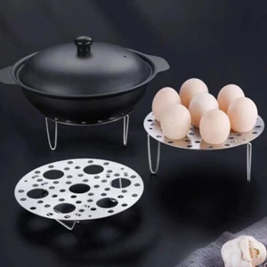 Stainless Steel Steamer Basket Rack Pressure Cooker Accessory Egg Steam Rack - Picture 1 of 7