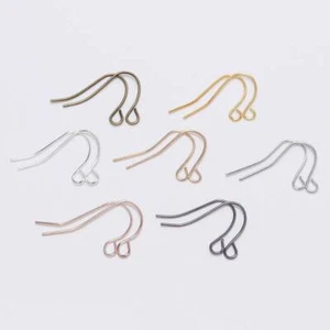 100 piezas ganchos de alambre de oreja de metal de 21x12 mm pendientes colgantes para hacer hallazgos hágalo usted mismo - Imagen 1 de 11