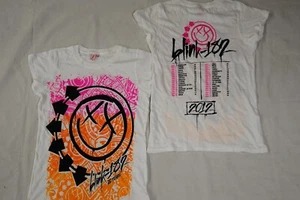 BLINK182 BIG FACE 20 YEARS EUROPE TOUR 2012 LADIES SKINNY T SHIRT NEW OFFICIAL - Picture 1 of 5