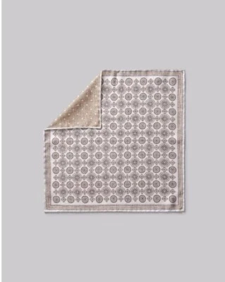 Cuadrado de bolsillo Jack Victor de seda geoimpresión en crudo nuevo con etiquetas Foto 1 de 3