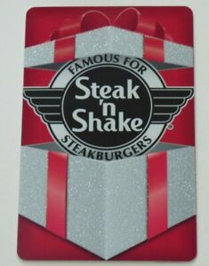 Steak 'n Shake Gift Card Christmas - Sparkle, Red Foil - Collectible - NO Value