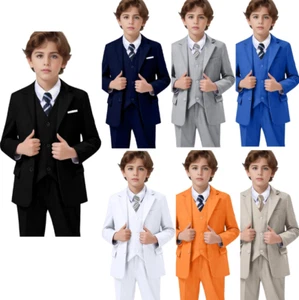 Flower Boy's Suits Formal Wear Wedding Groom Graduation Ceremony Three Pieces - Picture 1 of 27