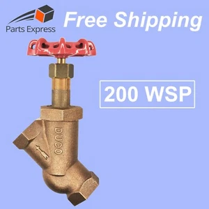 1-1/4" BRONZE BOILER Y BLOW DOWN VALVE (200 WSP), ASME, PTFE DISC, #226UT - Picture 1 of 6