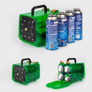 4in1 Output Gas Propane Tank Centralized Unit Bin Bottle Case Camping Accessory - Picture 1 of 12