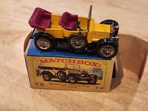 Vintage MB Matchbox Models of Yesteryear 1911 Daimler Y-13 diecast car in box