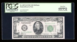 DBR 1934-C $20 FRN New York Old Back Fr. 2057-Bob PCGS 65 PPQ Serial B43654320B - Picture 1 of 2