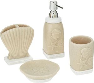 Sweet Home Collection Badaccessoires 4er Set Unikat Kollektionen Modern - Bild 1 von 27