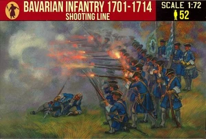 Strelets Models 1/72 BAVARIAN INFANTRY SHOOTING LINE 1701-1714 Figure Set - Picture 1 of 3