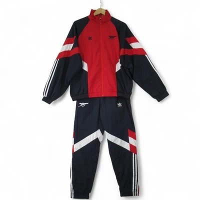 Conjunto de chándal Adidas Arsenal mediano rojo nailon ropa de hombre vintage fútbol muy querido Foto 1 de 4
