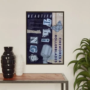 Beautiful things - 02: vintage collage lyric poster – aesthetic wall art print, - Picture 1 of 9