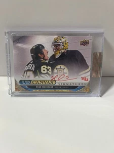 2024/25 Cleat Cut Hockey Brad Marchand UD Canvas RED Ink Auto /63 - Foto 1 di 2