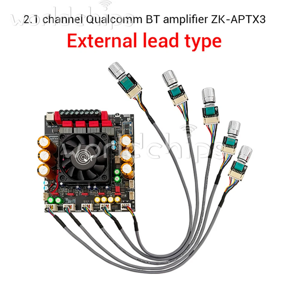 ZK-APTX3 2x300W + 600W TPA3255 Bluetooth Endstufe Platine 2.1CH Audio Modul - Bild 1 von 4