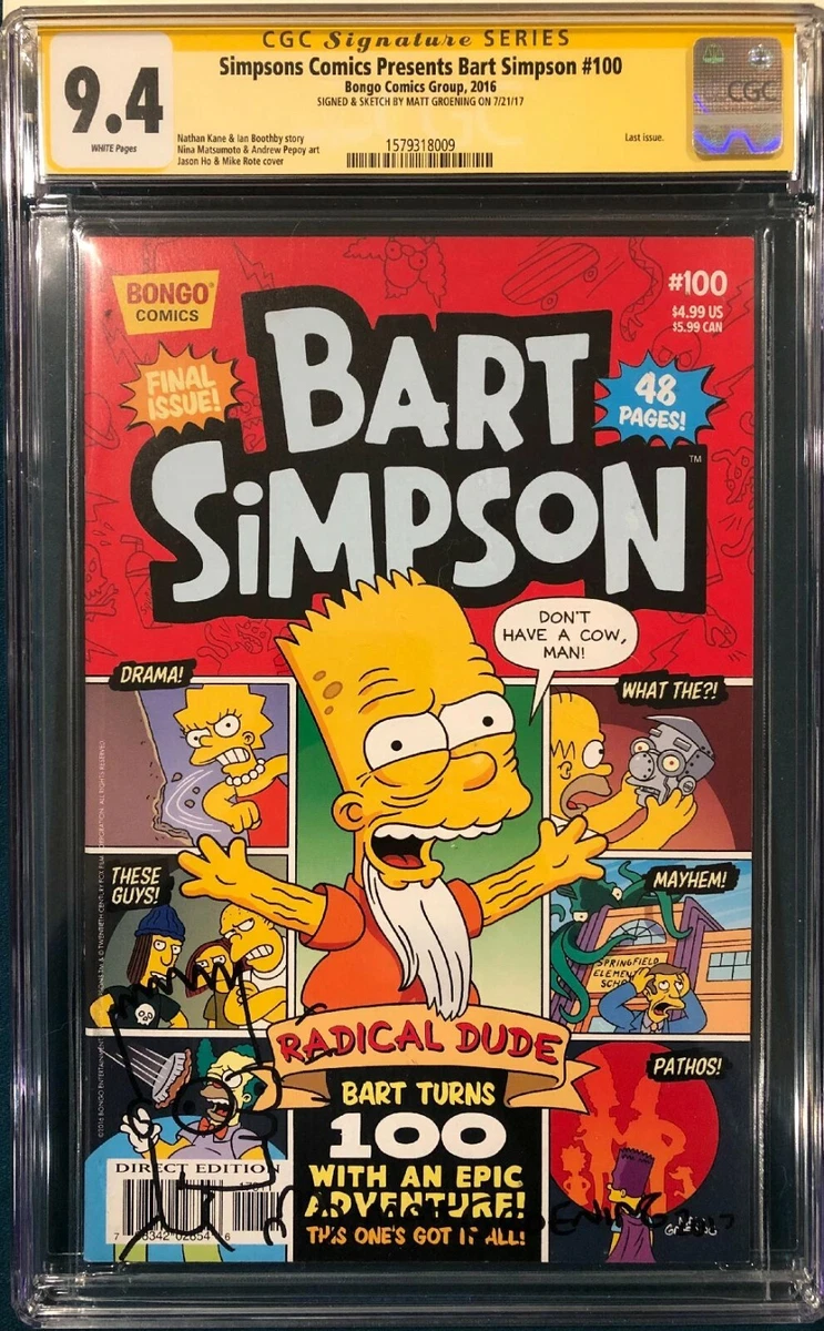 Simpsons 9.4 Near Mint Signed Comics, Graphic Novels & TPBs for