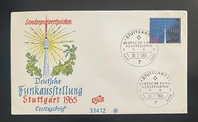 GERMANY-1965-GERMAN RADIO EXHIBITION STUTTGART 1965-FDC-COVERJ1557 - Image 1 of 2
