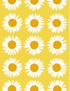 Marimekko Auringonkukka cotton fabric, sold by row of flowers, from Finland - Picture 1 of 1