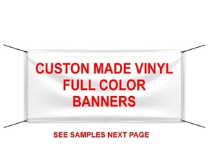 Striscioni in vinile personalizzati resistenti dimensioni premium fino a 5 x 25 piedi Made in USA - Foto 1 di 7
