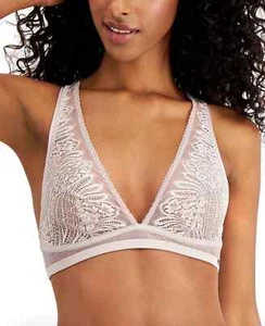 Calvin Klein Womens Wave Taupe Lace Unlined Bralette Size Small L70607 - Picture 1 of 2