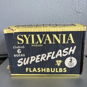 Sylvania Wabash Superflash Flashbulbs No. 2 M Class M 6 Bulbs Vintage - Picture 1 of 6