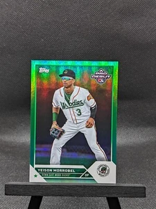 2023 Topps Pro debut lámina verde paralelo #90/99 Yeison Morrobel Texas Rangers - Imagen 1 de 2