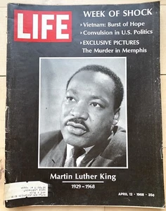 Vintage LIFE Magazine Apr 12 1968 Death of Dr. Martin Luther King Week of Shock - Picture 1 of 3
