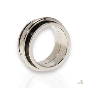 Montblanc Black PVD Steel Sliding Band Ring Size 68 - Picture 1 of 14