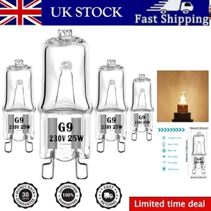 Set of 4 G9 Halogen Bulbs 25W for Ovens & Microwaves - Warm White Dimmable Light - Picture 1 of 8