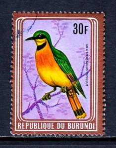 BURUNDI — SCOTT 585C — 1980 30f BIRD, TELAIO MARRONE — USATO — SCV $75 - Foto 1 di 2