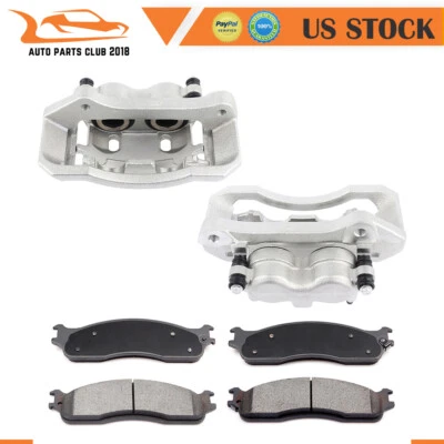 Brake Calipers w/ Bracket Ceramic Pads For 06-08 Dodge Ram 1500 2500 3500 Front Foto 1 de 4