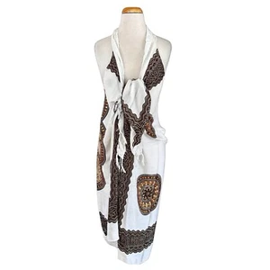 Multicolor Aztec print beaded beach cover-up - Picture 1 of 3