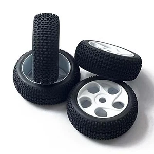 4 piezas neumáticos de goma suave rueda de neumáticos buje de 17 mm para buggy de camión de radiocontrol todoterreno - Imagen 1 de 5