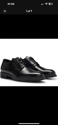 HUGO BOSS FIRST CLASS DERBY BLACK LEATHER SHOES 12uk ITALIAN MADE  £289 - Image 1 of 4