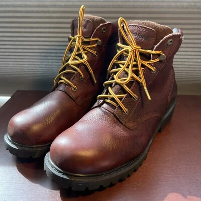 Botas Die Hard Oregon para hombre talla 13 punta suave cuero marrón ropa de trabajo #84312 Foto 1 de 4