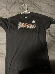 Adidas Shirt Youth XL JR Motorsports Racing Black Gray Short Sleeve - Picture 1 of 4