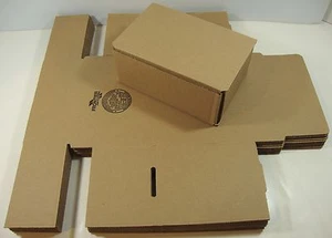 12 New 7" x 5" x 3" Tuck Top Mailers Shipping Boxes Corrugated Cartons Boxes - Picture 1 of 3