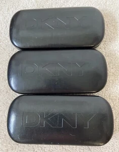 Donna Karan DKNY Hard Leather Cases (3) for Glasses Embossed DKNY - Picture 1 of 4