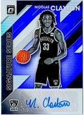 Nicolas Claxton 2019-20 Donruss Optic Signature Series #SS-NCX Autograph Rookie