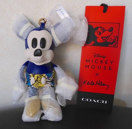 Portachiavi Coach Topolino Keith Haring anello ciondolo