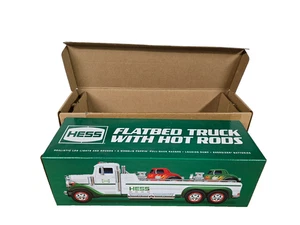 BE 2022 Hess Flatbed Truck w/ Hot Rods New In Box - Picture 1 of 11