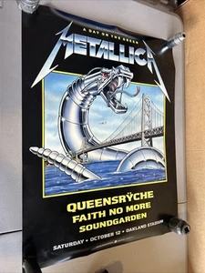 Metallica / Soungarden / Queensryche / Faith No More concert poster Vintage - Picture 1 of 8