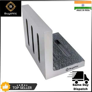 Cast Iron Slotted Angle Plate 110 x 89 x 75 mm -Stress Relieved - Foto 1 di 4