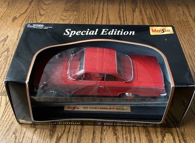 Chevrolet Bel Air 1962 Maisto 1:18 coche diecast - rojo Foto 1 de 4
