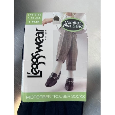 LegggsWear Medias Microfibra Pantalón Calcetines Azul Marino Talla Única Comodidad NUEVO Foto 1 de 3