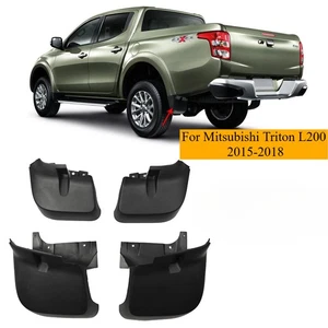 4PCS Front & Rear Splash Guards Mud Flaps for Mitsubishi Triton L200 2015-2018 - Picture 1 of 3