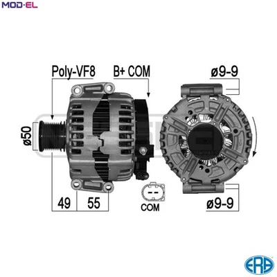 ALTERNATOR 209039A FOR MERCEDES-BENZ OM642.940/950/930/932 3.0L 6cyl S-CLASS - Image 1 of 4