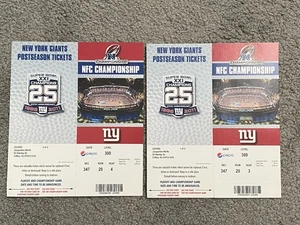 NEW YORK GIANTS 2011 NFL POST SEASON PLAYOFF FOOTBALL TICKETS - Bild 1 von 3