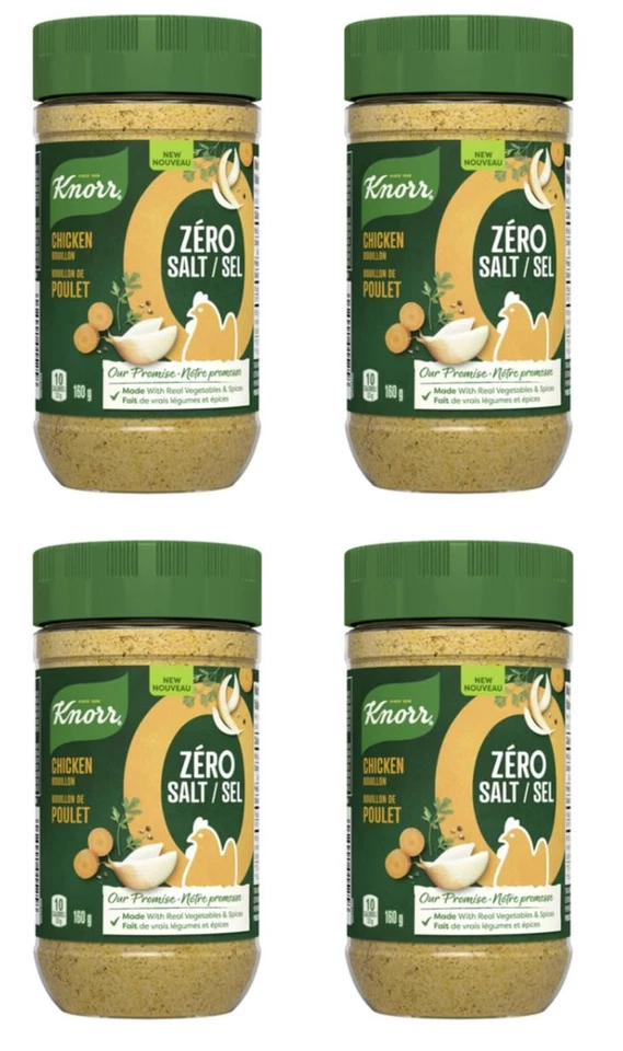 Knorr Zero Salt Bouillon Powder Chicken 160g (4 Pack)