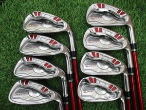 TaylorMade Burner 2007 Iron Set 5-9,Pw,Aw,Sw 8pc Flex Regular REAX SUPERFAST 55 - Picture 1 of 5