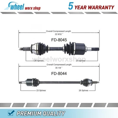 Eje delantero CV eje junta CV para Mercury Topaz 2,0 L automático 1984 1985 1986 Foto 1 de 3