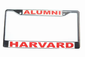 HARVARD ALUMNI METAL CAR CHROME LICENSE PLATE FRAME  MADE IN USA - Picture 1 of 1