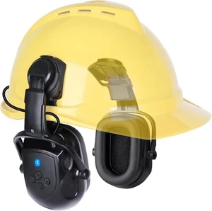 Kalence Bluetooth Hard Hat Ear Muffs, NRR 28dB Adjustable Cap-mounted Bluetooth - Picture 1 of 7